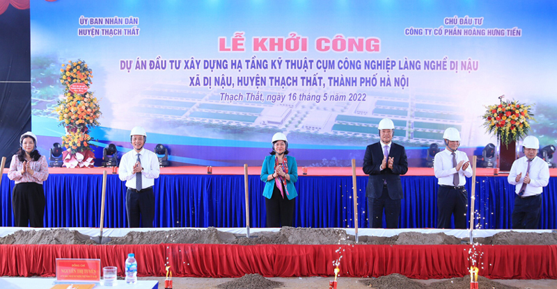 Hà Nội Khởi công xây dựng hạ tầng kỹ thuật cụm công nghiệp làng nghề Dị Nậu